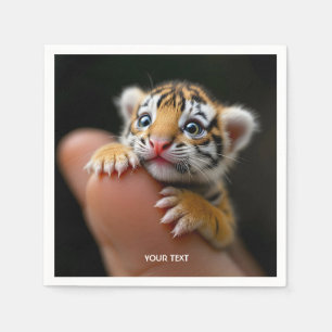 Servilleta De Papel Fantasía Dedo Bebé Tigre