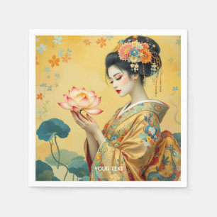 Servilleta De Papel Fantasía dulce flor Chica japonés