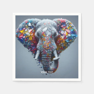 Servilleta De Papel Fantasía elefante de vidrio barato