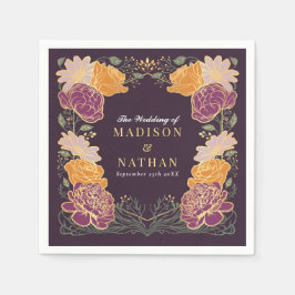 Servilleta De Papel Fantasía Encantada Boda de Jardín Floral