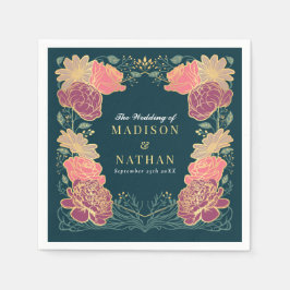 Servilleta De Papel Fantasía Encantada Boda de Jardín Floral