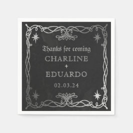 Servilleta De Papel Fantasía gótica celeste Ivy Boda