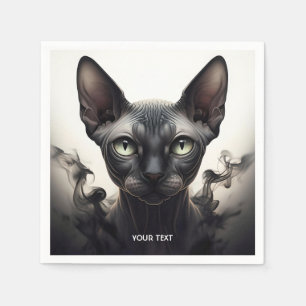 Servilleta De Papel Fantasía lindo Sfinx Gato negro