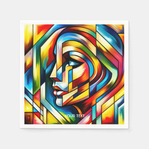 Servilleta De Papel Fantasía Resumen Vidrio Manchado