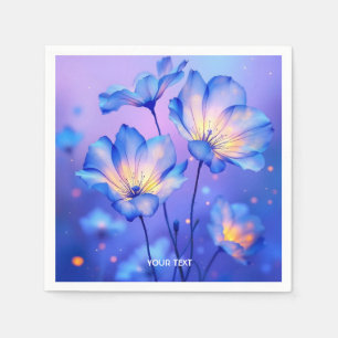 Servilleta De Papel Fantasía suave flor azul suave