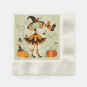 Servilleta De Papel fantasioso/bruja/calabaza/otoño