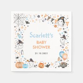 Servilleta De Papel Fantasma azul Halloween Boy Baby Shower Favores