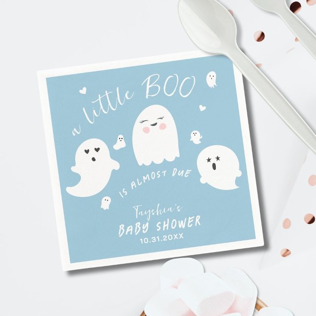Servilleta De Papel Fantasma Boo Blue Boy Halloween Baby Shower (Subido por el creador)