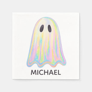 Servilleta De Papel Fantasma de Arcoíris Pastel Adorable Espeluznant