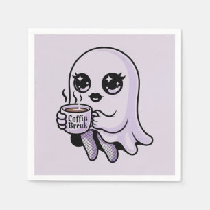 Servilleta De Papel Fantasma de dibujos animados Kawaii con medias de 