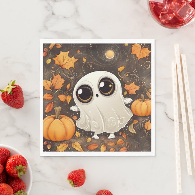 Servilleta De Papel Fantasma de Halloween (In situ)