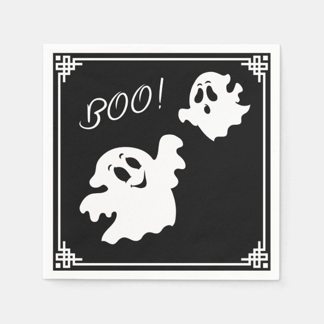 Servilleta De Papel Fantasma de Halloween (Anverso)