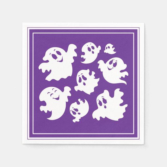 Servilleta De Papel Fantasma de Halloween (Anverso)