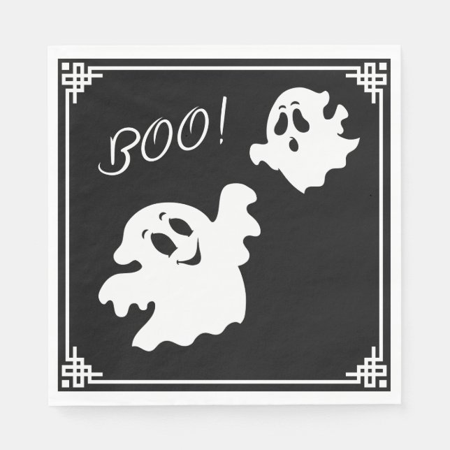 Servilleta De Papel Fantasma de Halloween (Anverso)