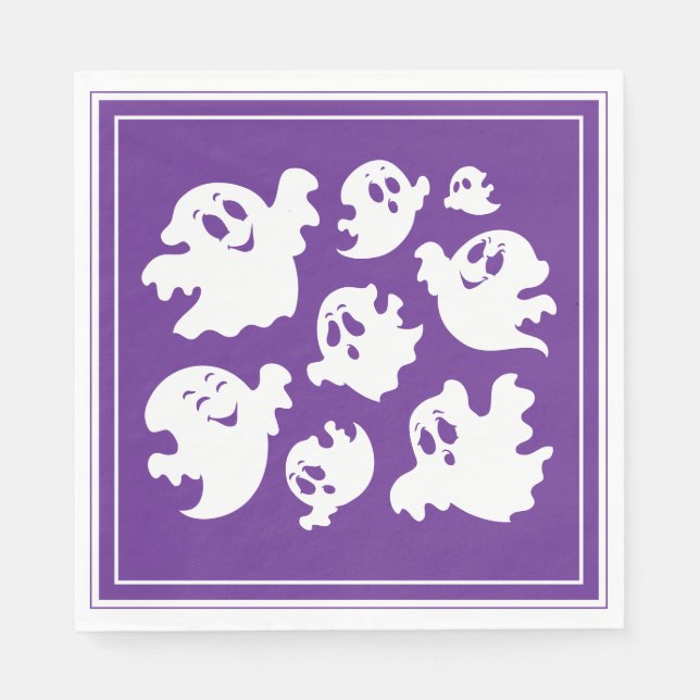 Servilleta De Papel Fantasma de Halloween (Anverso)