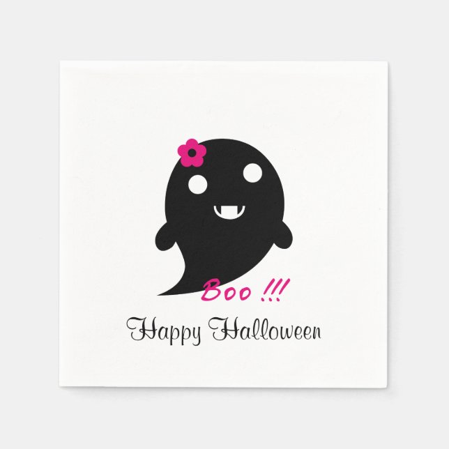 Servilleta De Papel Fantasma de Halloween (Anverso)