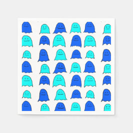 Servilleta De Papel Fantasma de Halloween azul