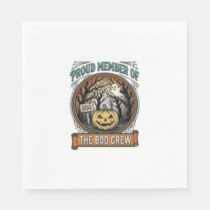 Servilleta De Papel Fantasma de Halloween Orgulloso Miembro Boo Crew V