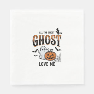 Servilleta De Papel Fantasma de Halloween Todos los fantasmas me aman 