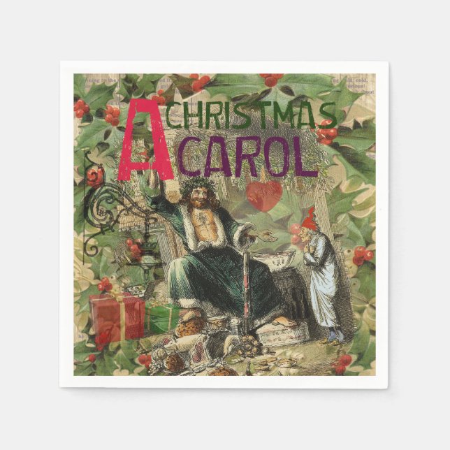 Servilleta De Papel Fantasma del Ilustracion actual de Navidad (Anverso)