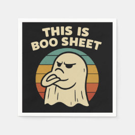 Servilleta De Papel Fantasma Divertido "Esto Es Hoja de Boo" Retro Hal