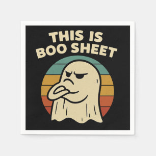 Servilleta De Papel Fantasma Divertido "Esto Es Hoja de Boo" Retro Hal