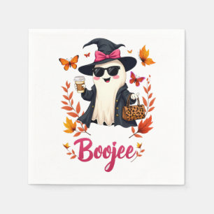 Servilleta De Papel Fantasma elegante de Boojee Sassy en Halloween