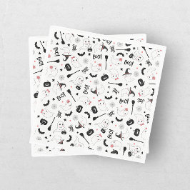 Servilleta De Papel Fantasma Espeluznante Halloween Rosa Niña Monada
