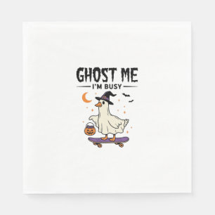 Servilleta De Papel Fantasma Estoy Ocupado Halloween Ganso Skateboard