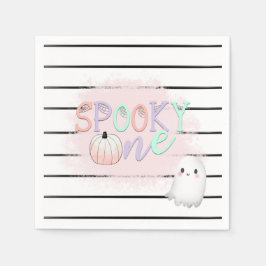Servilleta De Papel Fantasma Fantasma Un Pastel De Halloween Pink Cump