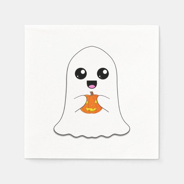 Servilleta De Papel Fantasma Feliz (Anverso)