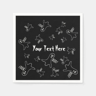 Servilleta De Papel fantasma gracioso gritando boo por halloween