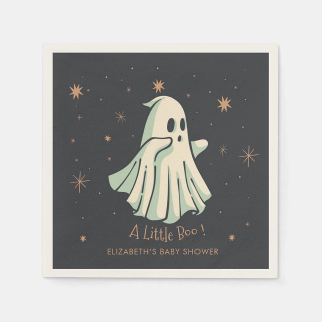 Servilleta De Papel Fantasma Halloween Baby Shower Napkins (Anverso)