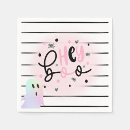 Servilleta De Papel Fantasma irlandés Hey Boo Pastel Halloween Cumplea