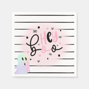 Servilleta De Papel Fantasma irlandés Hey Boo Pastel Halloween Cumplea