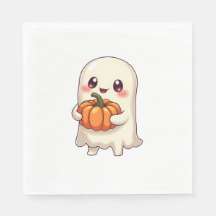 Servilleta De Papel Fantasma lindo con calabaza - Halloween divertida