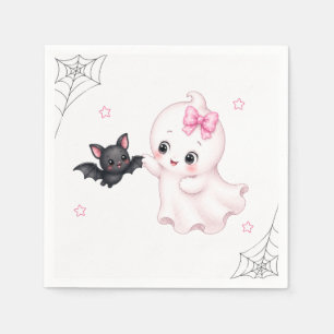 Servilleta De Papel Fantasma Little Boo Baby Shower de Halloween Ros