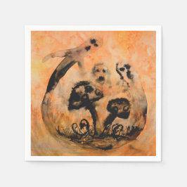 Servilleta De Papel Fantasma Mushrooms Papel Napkins