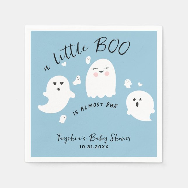 Servilleta De Papel Fantasma Pequeño Boo Boy Halloween Baby Shower (Anverso)