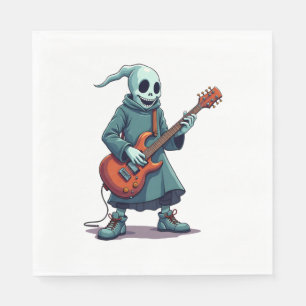 Servilleta De Papel Fantasma tocando la guitarra � Camiseta de Hallowe