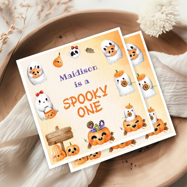 Servilleta De Papel Fantasma un fantasma lindo en Halloween Primer cum (Subido por el creador)
