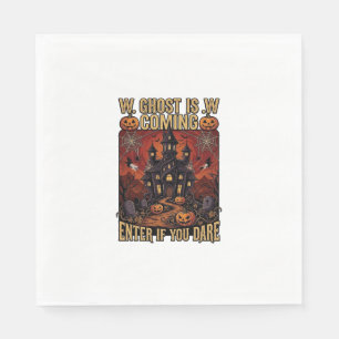 Servilleta De Papel Fantasma viene Casa Embrujada de Halloween Calabaz