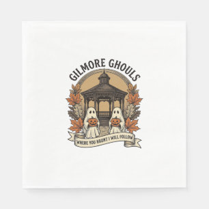 Servilleta De Papel Fantasma vintage de Halloween de Gilmore Ghouls