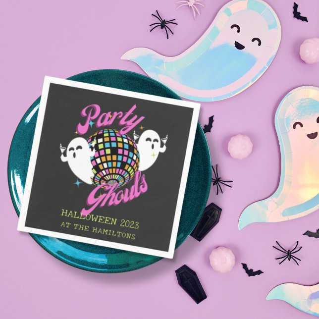 Servilleta De Papel Fantasmas de Halloween retro de fiesta Ghouls (Subido por el creador)