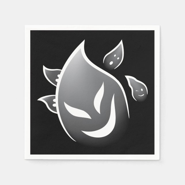 Servilleta De Papel Fantasmas espeluznantes (Anverso)