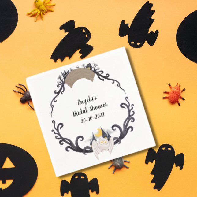 Servilleta De Papel Fantasmas florales góticos murciélagos Wreath Hall (Subido por el creador)