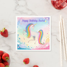 Servilleta De Papel Fantástico Unicornio Colorido