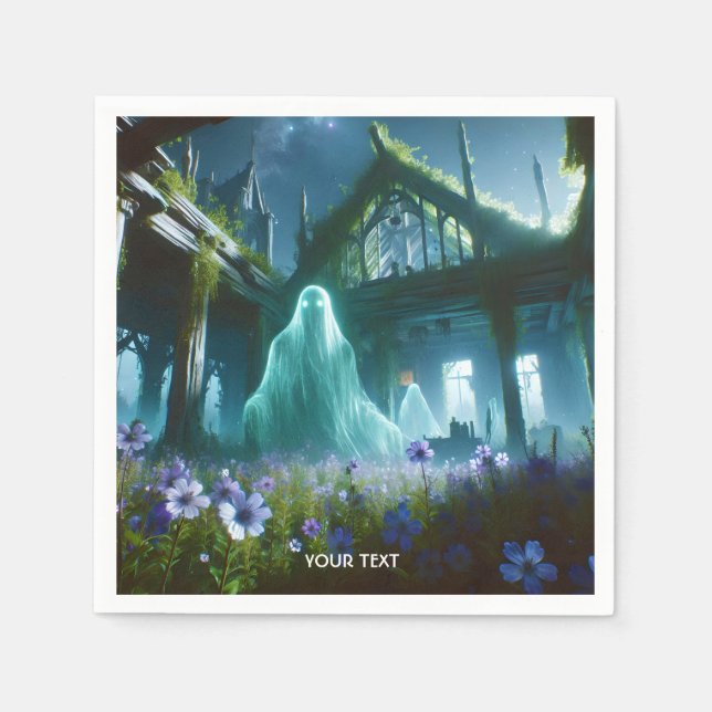 Servilleta De Papel Fantasy Cuidad fantasma Old House (Anverso)
