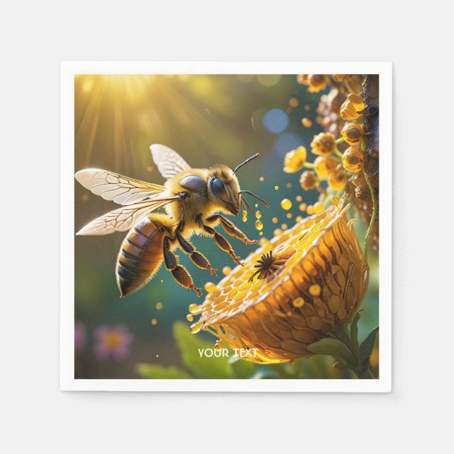 Servilleta De Papel Fantasy Cute Abe Flowers Sun (Anverso)