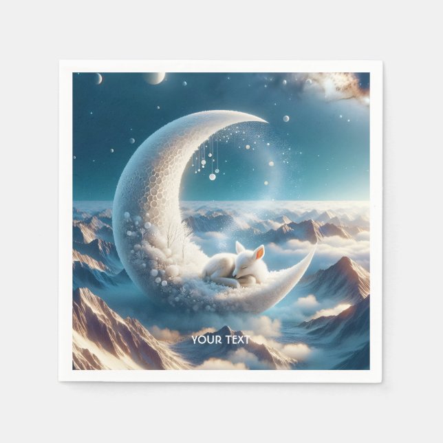 Servilleta De Papel Fantasy Cute Baby Deer Moon (Anverso)